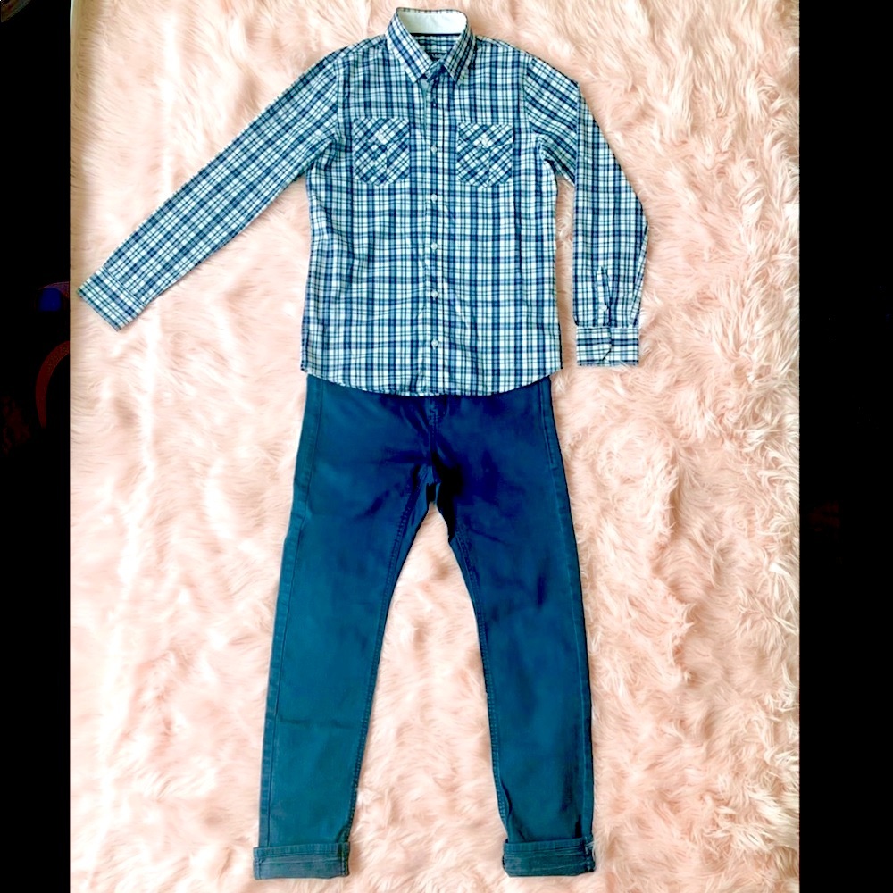 BUNDLE FRED MELLO BOY COTTON SHIRT + ZARA JEANS